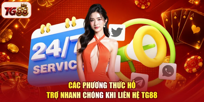 Các phương thức hỗ trợ nhanh chóng khi liên hệ TG88